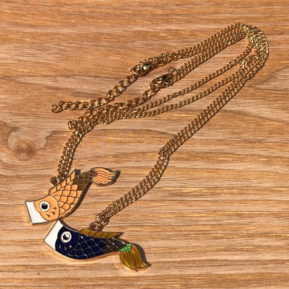 Koi Fish Carp Feng Shui Far East Layer Trendy Necklaces - Picture 4 of 16